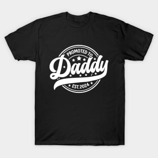 Promoted To Daddy Est. 2024 Baby Present For New Daddy T-Shirt
